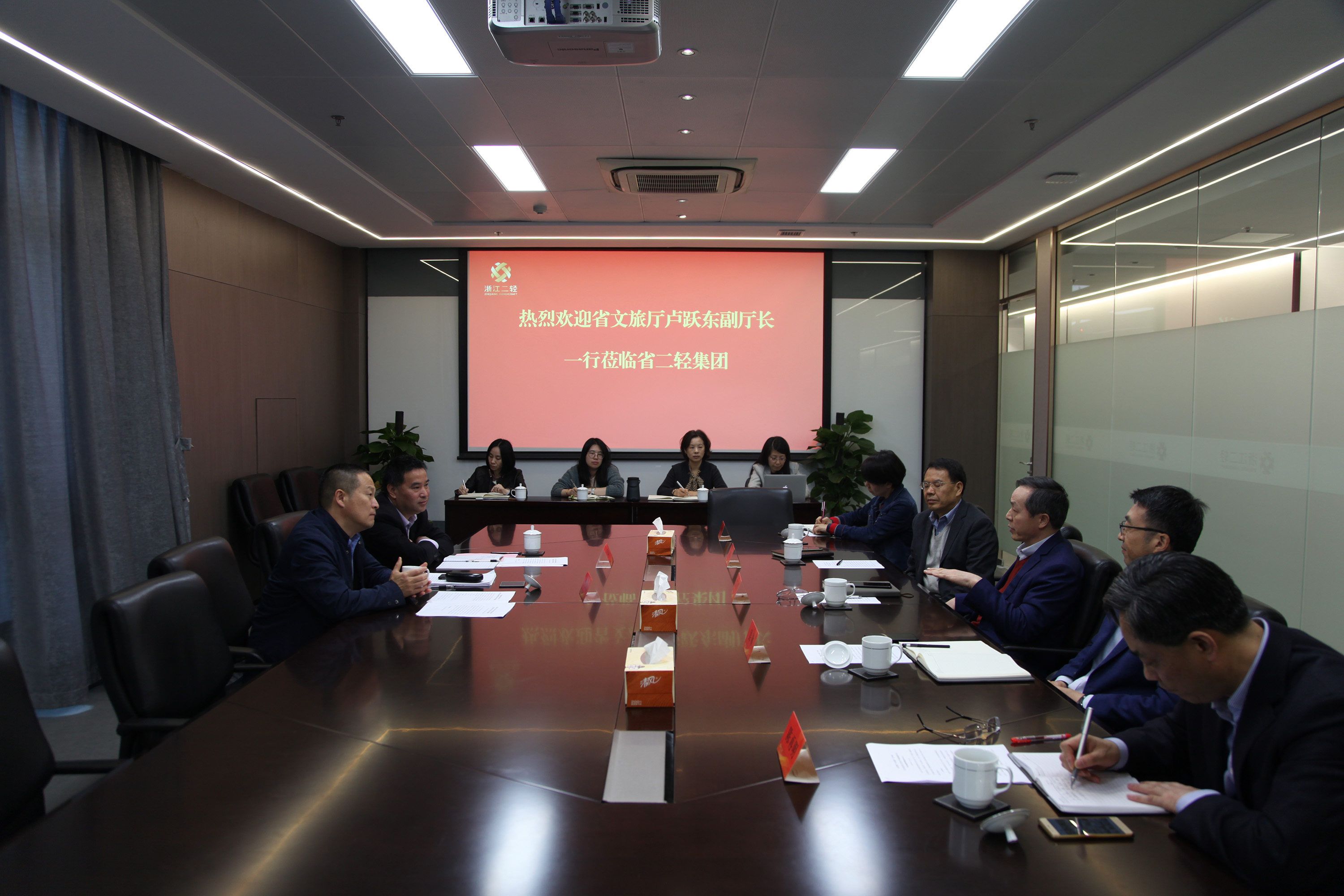 省文旅廳副廳長盧躍東一行到集團調研